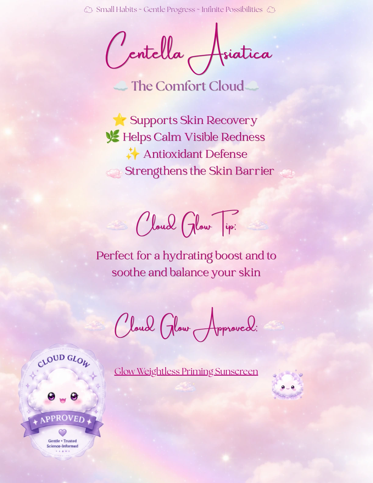 Centella Asiatica Cloud Glow ingredient card