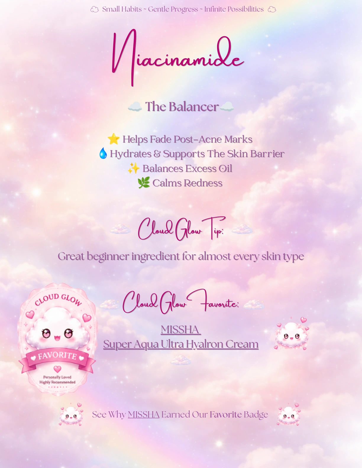 Niacinamide Cloud Glow ingredient card